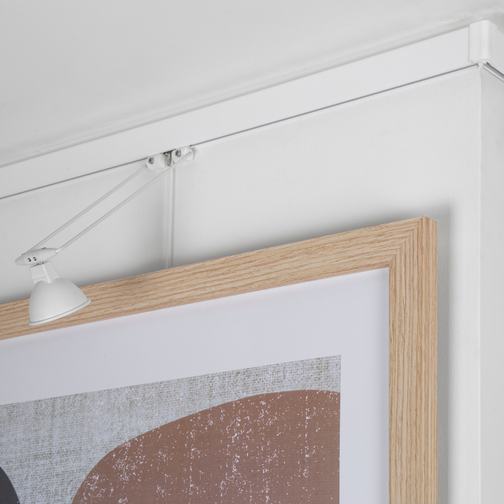 Cimaise Multirail A1 blanc haute résistance - Rail accrochage tableau