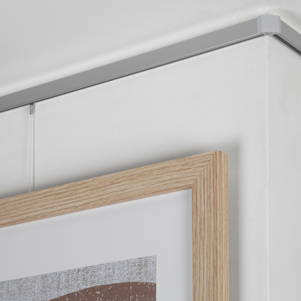Minirail A2 aluminium haute résistance - Cimaise compacte accrochage tableau