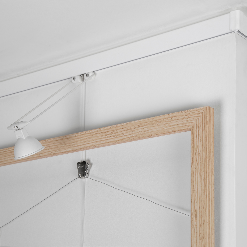 Cimaise Multirail C1 blanc haute résistance - Suspension tableau