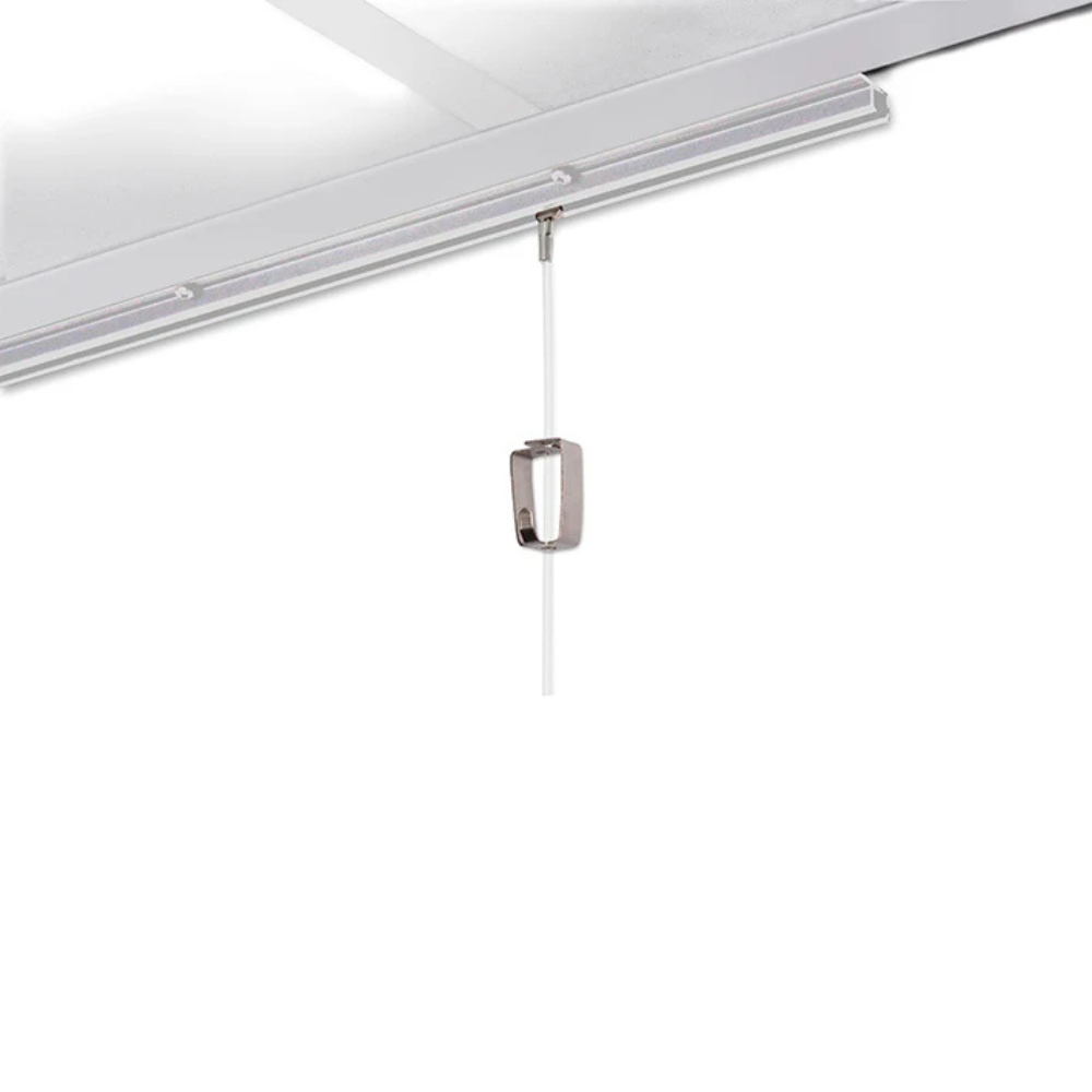 U-Rail STAS blanc avec corde perlon - Accrochage tableau mural