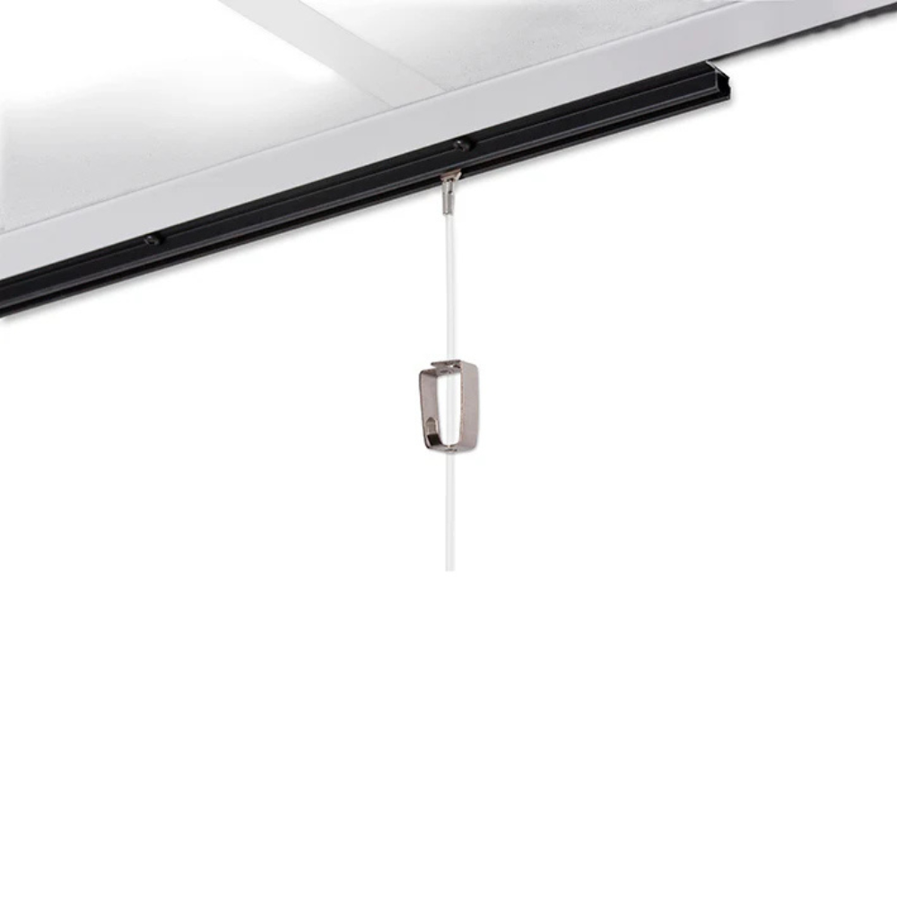 U-Rail STAS noir avec corde perlon - Système suspension tableau discret