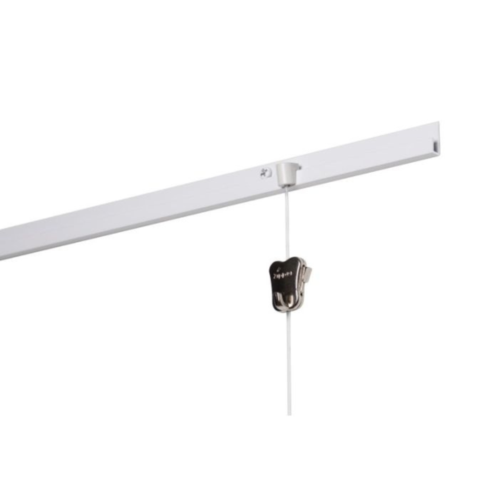 J-Rail STAS blanc avec disques - Fixation murale suspension tableau